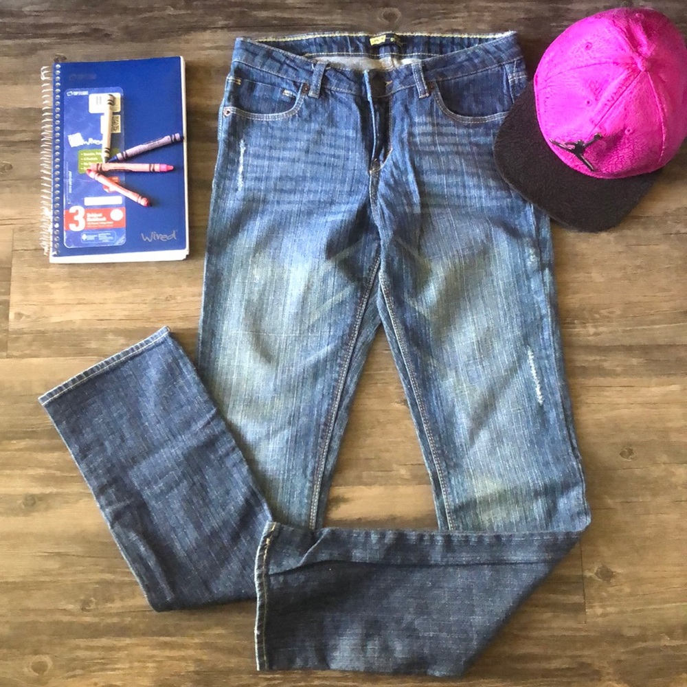 Girl’s Levis Slim Straight Distressed Jeans size 16